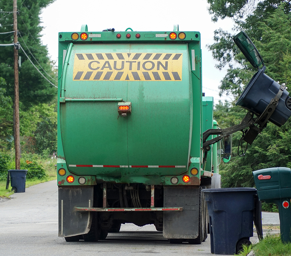 waste collecting truck residential